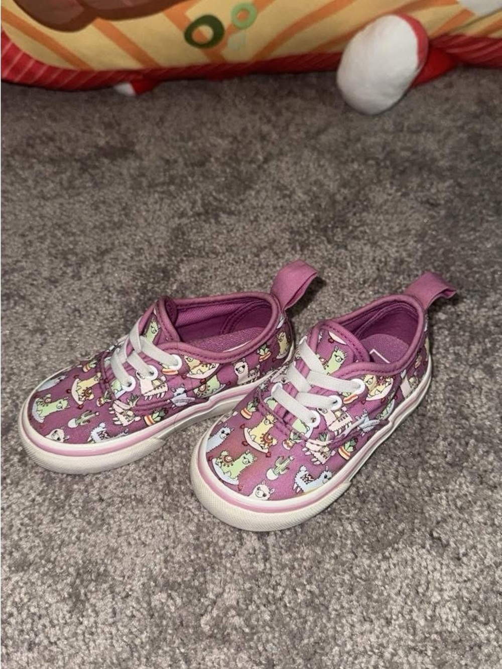 Vans Kids Purple llama Print Canvas Sneakers